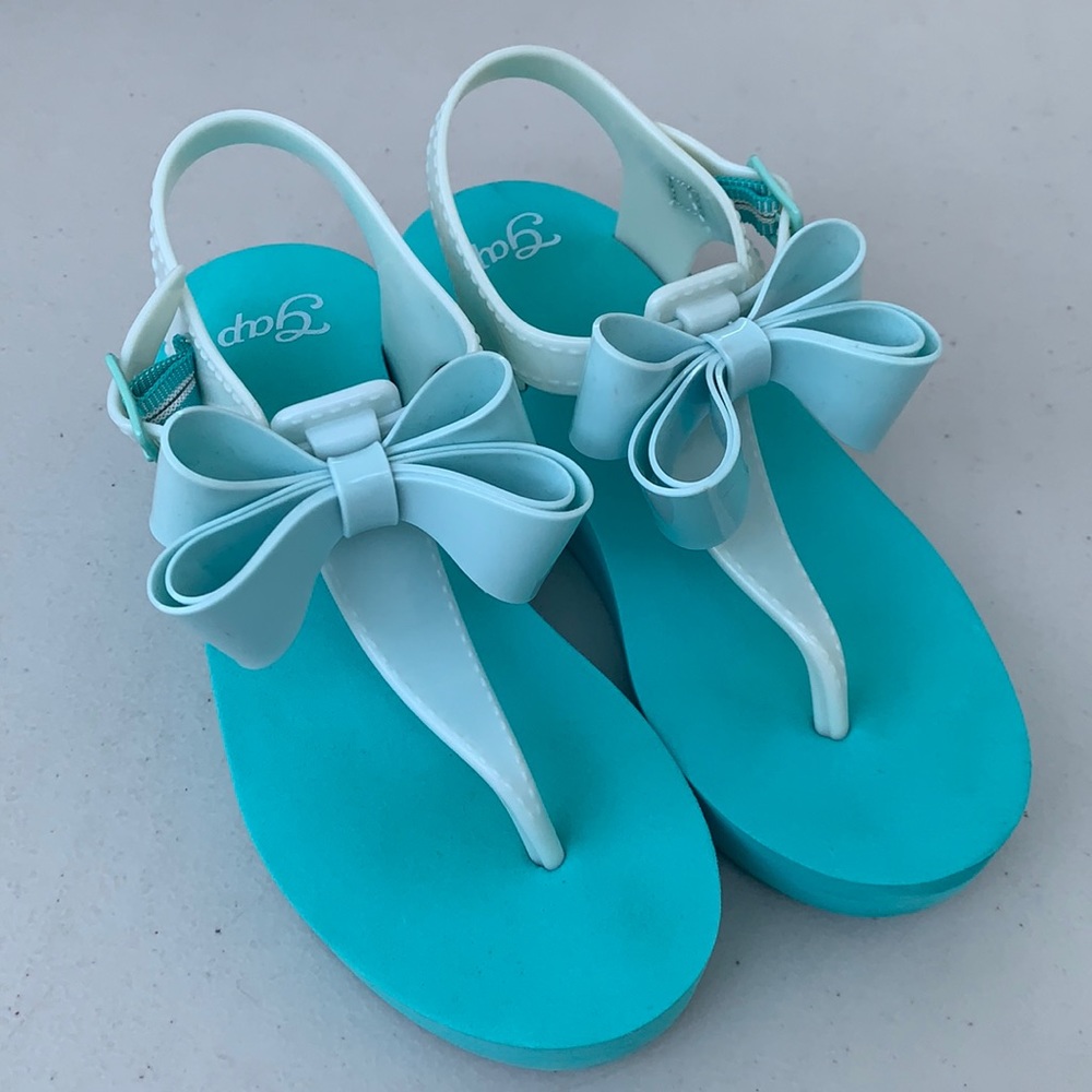 GAP Kids Eva Bow Wedge- Island Turquoise